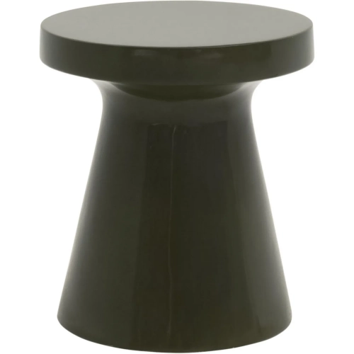 Tack End Table in Polished Olive Green Concrete